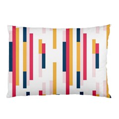 Geometric Line Vertical Rainbow Pillow Case