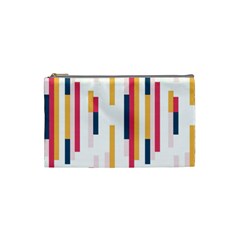 Geometric Line Vertical Rainbow Cosmetic Bag (small) 