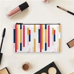 Geometric Line Vertical Rainbow Cosmetic Bag (Small)  Front