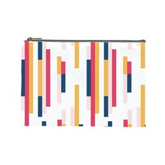 Geometric Line Vertical Rainbow Cosmetic Bag (large) 