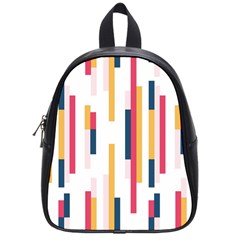 Geometric Line Vertical Rainbow School Bags (small)  by Mariart