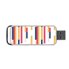 Geometric Line Vertical Rainbow Portable Usb Flash (two Sides) by Mariart