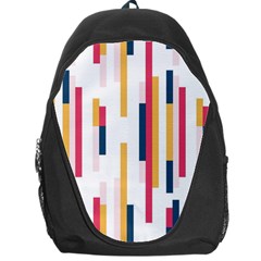 Geometric Line Vertical Rainbow Backpack Bag by Mariart