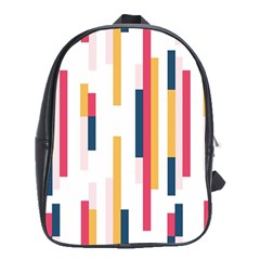 Geometric Line Vertical Rainbow School Bags (xl)  by Mariart