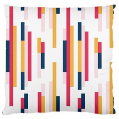 Geometric Line Vertical Rainbow Large Flano Cushion Case (one Side) by Mariart