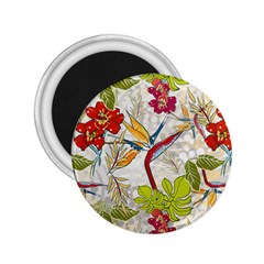 Flower Floral Red Green Tropical 2 25  Magnets