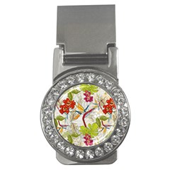 Flower Floral Red Green Tropical Money Clips (cz) 