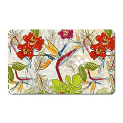 Flower Floral Red Green Tropical Magnet (rectangular)