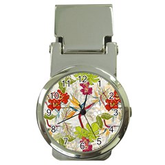 Flower Floral Red Green Tropical Money Clip Watches by Mariart