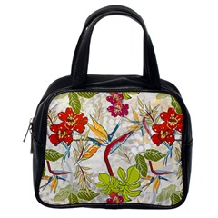 Flower Floral Red Green Tropical Classic Handbags (one Side) by Mariart