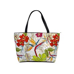 Flower Floral Red Green Tropical Shoulder Handbags