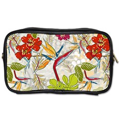 Flower Floral Red Green Tropical Toiletries Bags