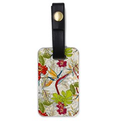 Flower Floral Red Green Tropical Luggage Tags (one Side) 