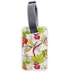 Flower Floral Red Green Tropical Luggage Tags (two Sides) by Mariart