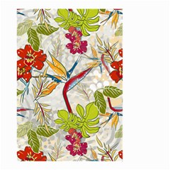 Flower Floral Red Green Tropical Small Garden Flag (two Sides) by Mariart