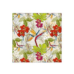 Flower Floral Red Green Tropical Satin Bandana Scarf by Mariart