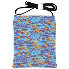 Geometric Line Cable Love Shoulder Sling Bags by Mariart