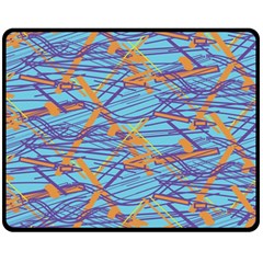 Geometric Line Cable Love Fleece Blanket (medium)  by Mariart