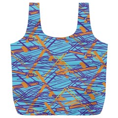 Geometric Line Cable Love Full Print Recycle Bags (l)  by Mariart