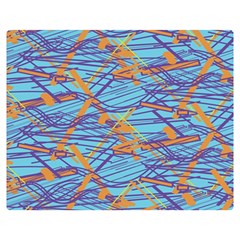 Geometric Line Cable Love Double Sided Flano Blanket (medium) 