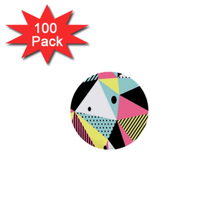 Geometric Polka Triangle Dots Line 1  Mini Buttons (100 pack) 