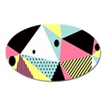 Geometric Polka Triangle Dots Line Oval Magnet Front