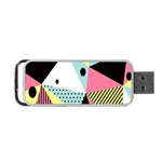 Geometric Polka Triangle Dots Line Portable USB Flash (Two Sides) Front