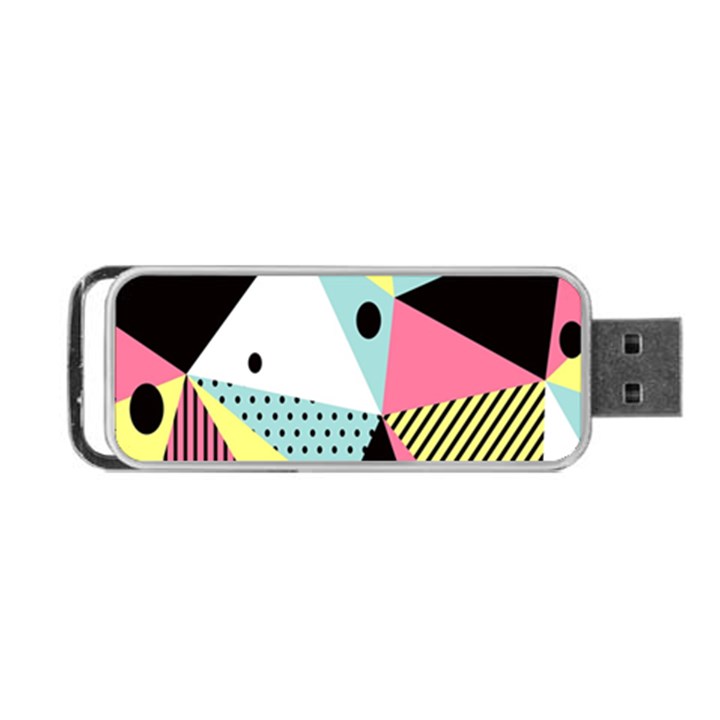 Geometric Polka Triangle Dots Line Portable USB Flash (Two Sides)