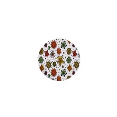 Flower Floral Sunflower Rose Pattern Base 1  Mini Buttons by Mariart