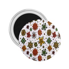 Flower Floral Sunflower Rose Pattern Base 2 25  Magnets