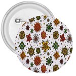 Flower Floral Sunflower Rose Pattern Base 3  Buttons Front