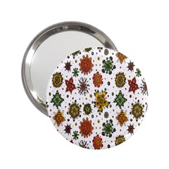 Flower Floral Sunflower Rose Pattern Base 2 25  Handbag Mirrors