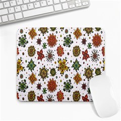 Flower Floral Sunflower Rose Pattern Base Large Mousepads by Mariart