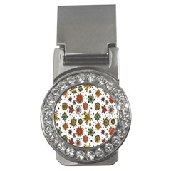 Flower Floral Sunflower Rose Pattern Base Money Clips (cz) 