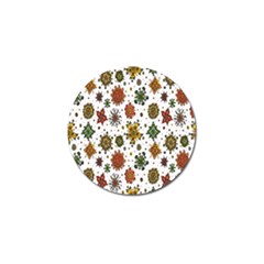 Flower Floral Sunflower Rose Pattern Base Golf Ball Marker by Mariart