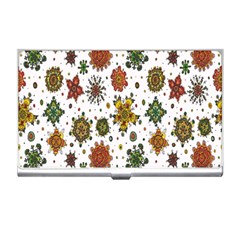 Flower Floral Sunflower Rose Pattern Base Business Card Holders by Mariart