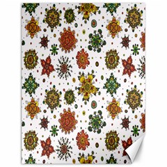 Flower Floral Sunflower Rose Pattern Base Canvas 12  X 16   by Mariart