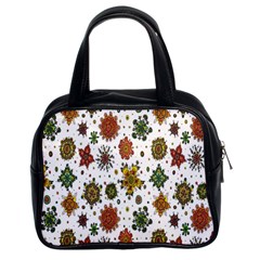 Flower Floral Sunflower Rose Pattern Base Classic Handbags (2 Sides) by Mariart