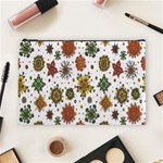 Flower Floral Sunflower Rose Pattern Base Cosmetic Bag (Large)  Front