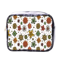 Flower Floral Sunflower Rose Pattern Base Mini Toiletries Bags