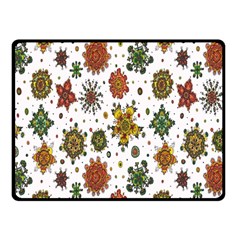 Flower Floral Sunflower Rose Pattern Base Fleece Blanket (small) by Mariart