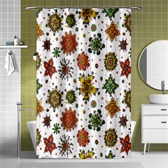 Flower Floral Sunflower Rose Pattern Base Shower Curtain 48  X 72  (small)  by Mariart