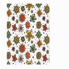 Flower Floral Sunflower Rose Pattern Base Large Garden Flag (two Sides) by Mariart