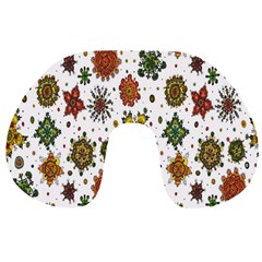 Flower Floral Sunflower Rose Pattern Base Travel Neck Pillows