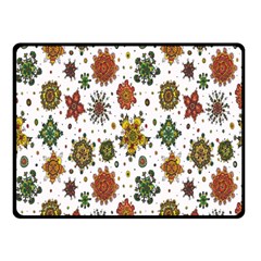 Flower Floral Sunflower Rose Pattern Base Double Sided Fleece Blanket (small)  by Mariart