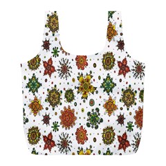 Flower Floral Sunflower Rose Pattern Base Full Print Recycle Bags (l) 