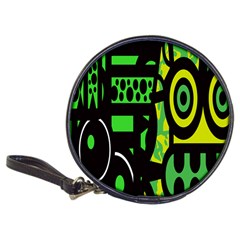 Half Grower Banner Polka Dots Circle Plaid Green Black Yellow Classic 20-cd Wallets by Mariart