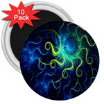 Electricsheep Mathematical Algorithm Displays Fractal Permutations 3  Magnets (10 pack)  Front