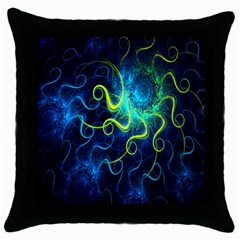 Electricsheep Mathematical Algorithm Displays Fractal Permutations Throw Pillow Case (black)