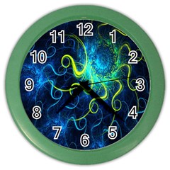 Electricsheep Mathematical Algorithm Displays Fractal Permutations Color Wall Clocks by Mariart